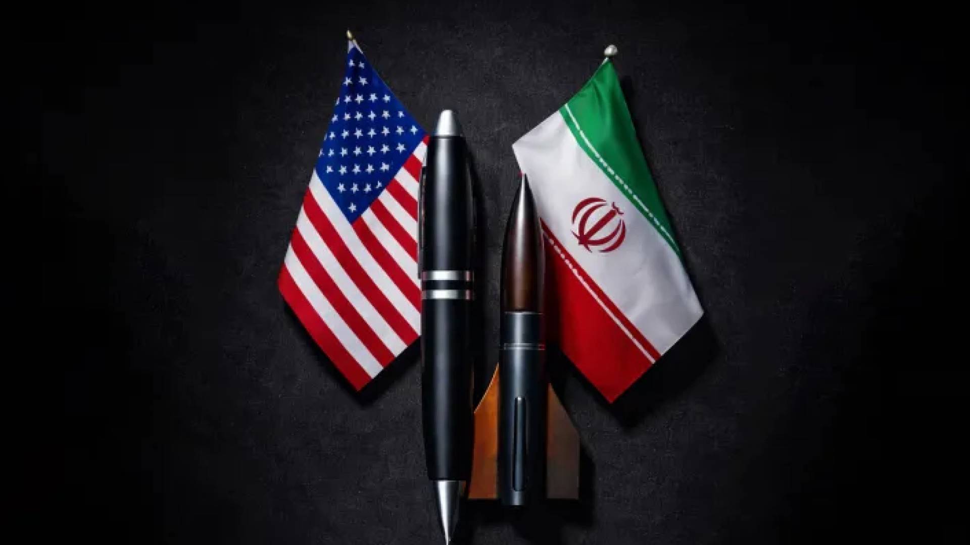 علم إيران و أمريكا