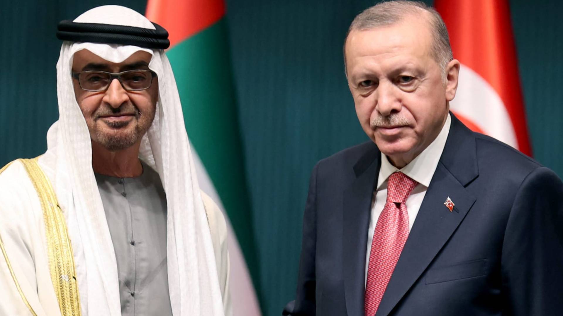 الشيخ محمد بن زايد آل نهيان رئيس الإمارات و الرئيس التركي رجب طيب أردوغان