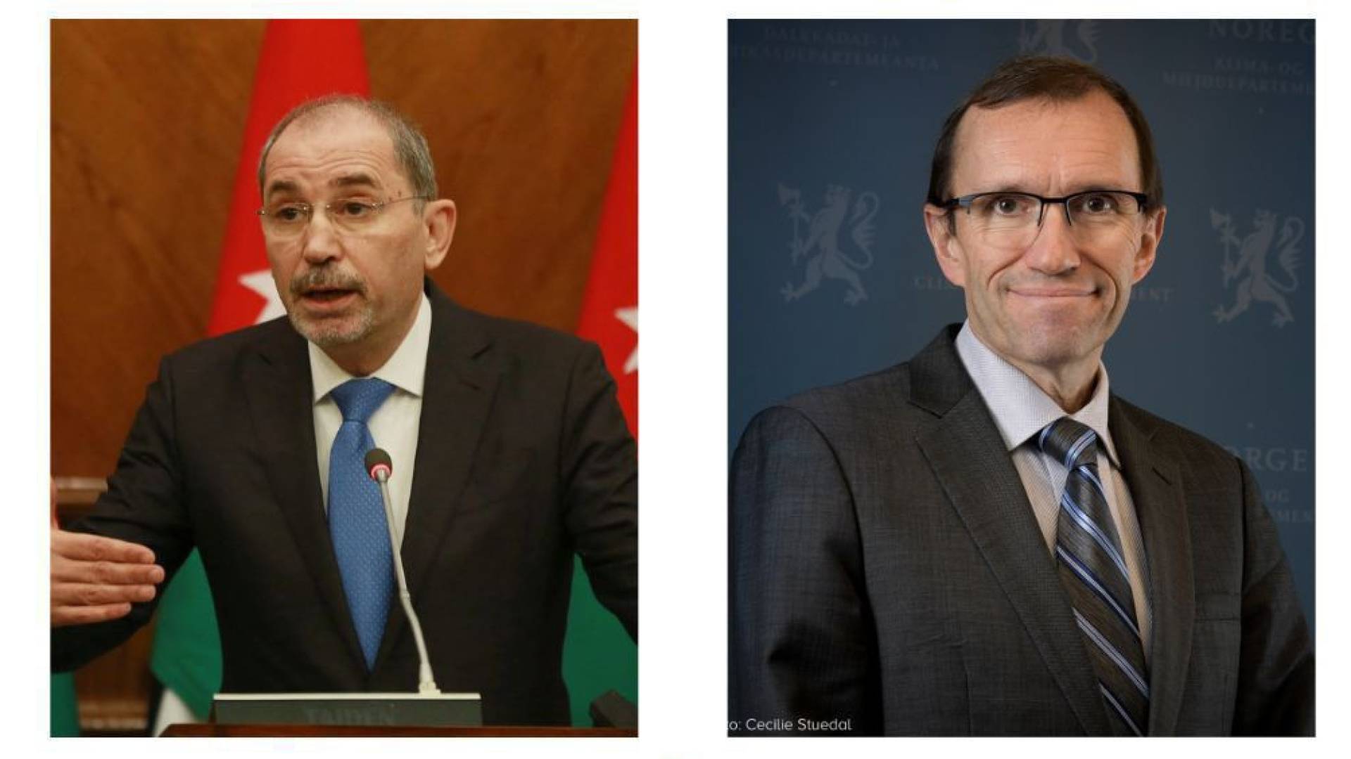 وزير الخارجية أيمن الصفدي مع نظيريه النرويجي والبوسني