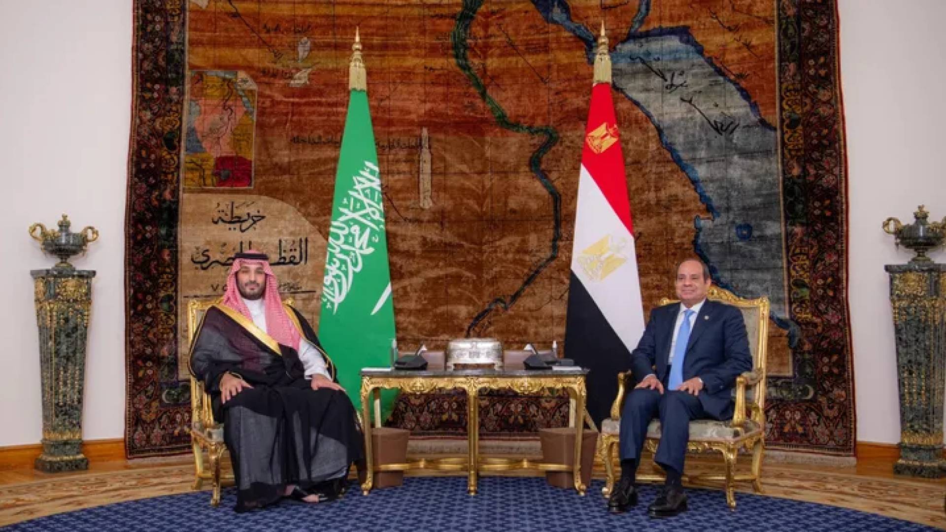 ولي العهد السعودي الأمير محمد بن سلمان والرئيس المصري عبدالفتاح السيسي