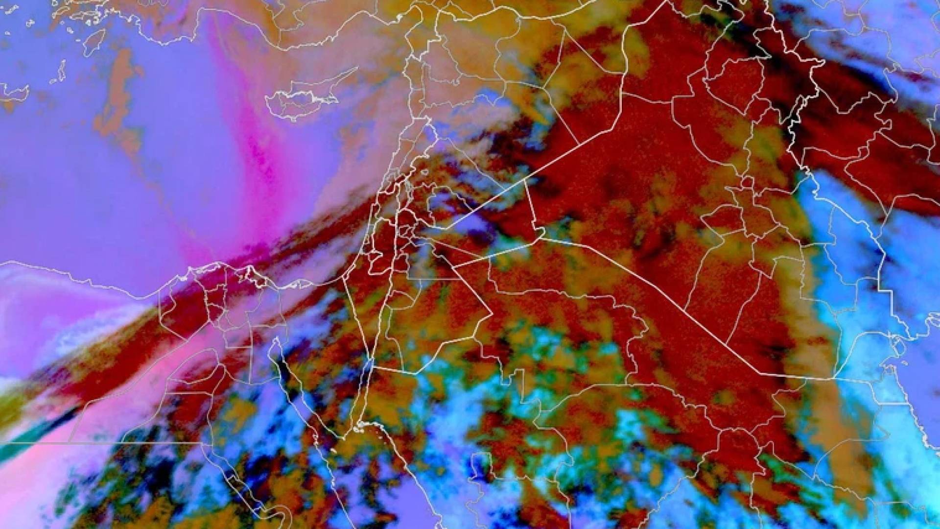 صور أقمار صناعية توضح اندفاع موجة غبار