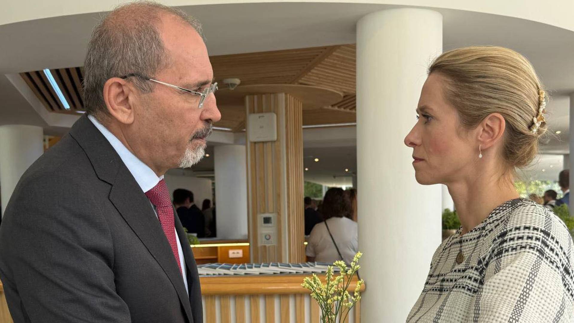 وزير الخارجية أيمن الصفدي وكايا كالاس