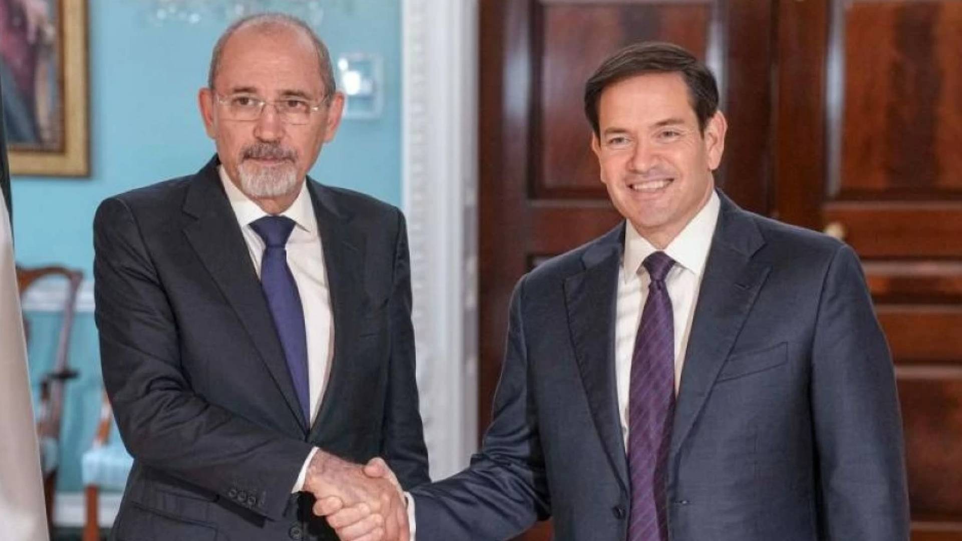 وزير الخارجية أيمن الصفدي ووزير الخارجية الأمريكي ماركو روبيو