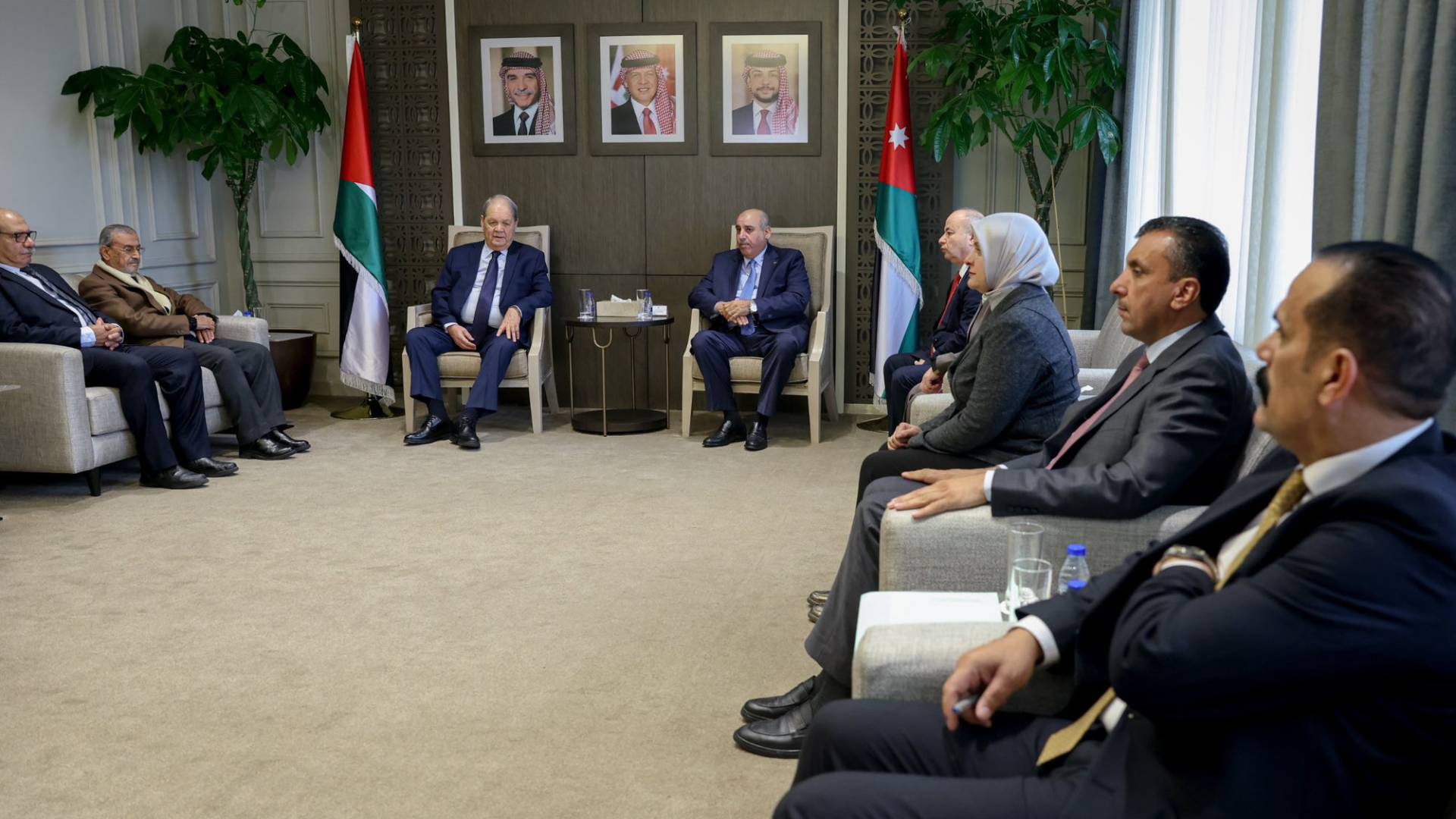 رئيس مجلس النواب مازن القاضي و رئيس المجلس الوطني الفلسطيني روحي فتوح