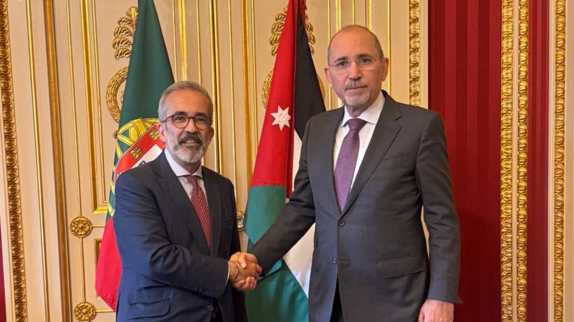 وزير الخارجية وشؤون المغتربين أيمن الصفدي و وزير الخارجية البرتغالي باولو رانجيل