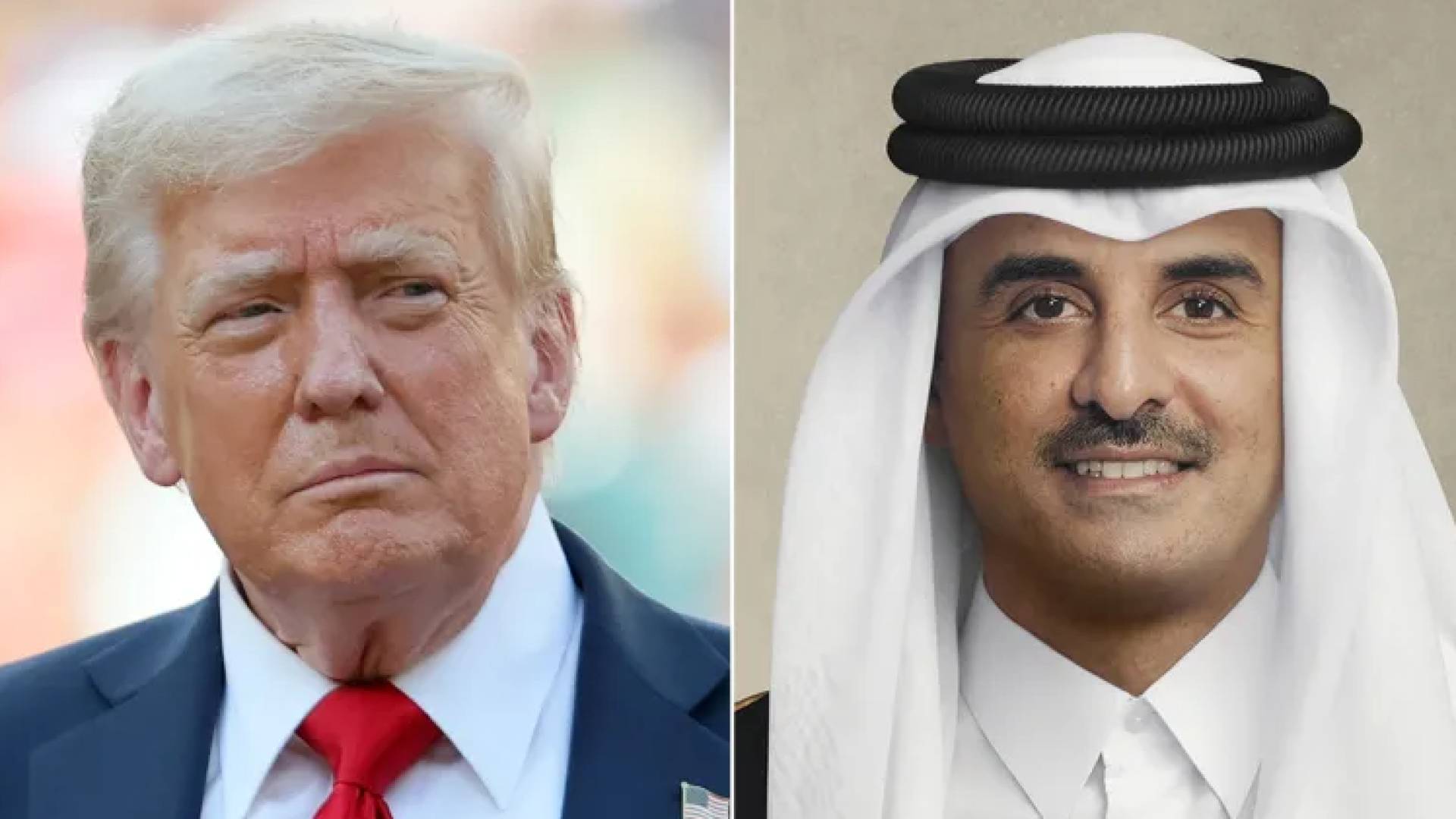 أمير قطر الشيخ تميم بن حمد آل ثاني والرئيس الأمريكي دونالد ترمب