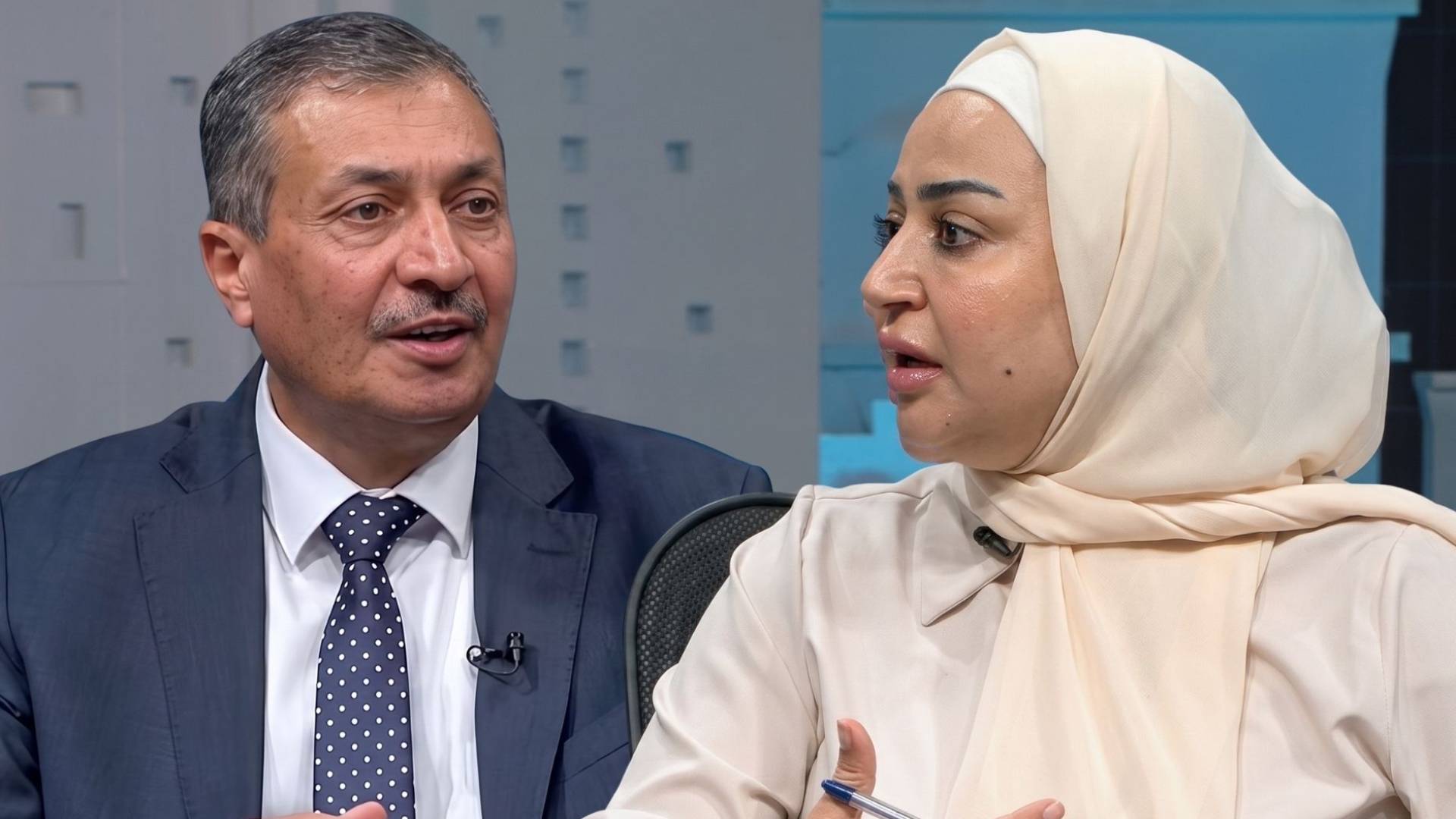 اللواء المتقاعد أنور الطراونة والاخصائية الاجتماعية شروق أبو حمور