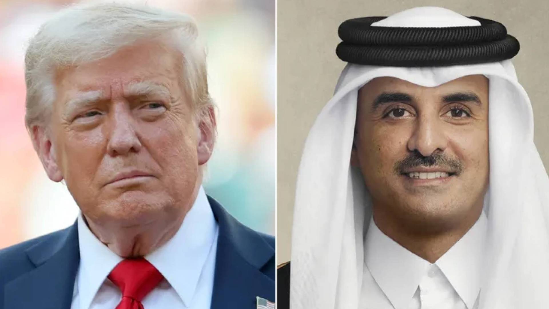 أمير قطر الشيخ تميم والرئيس الأمريكي دونالد ترمب