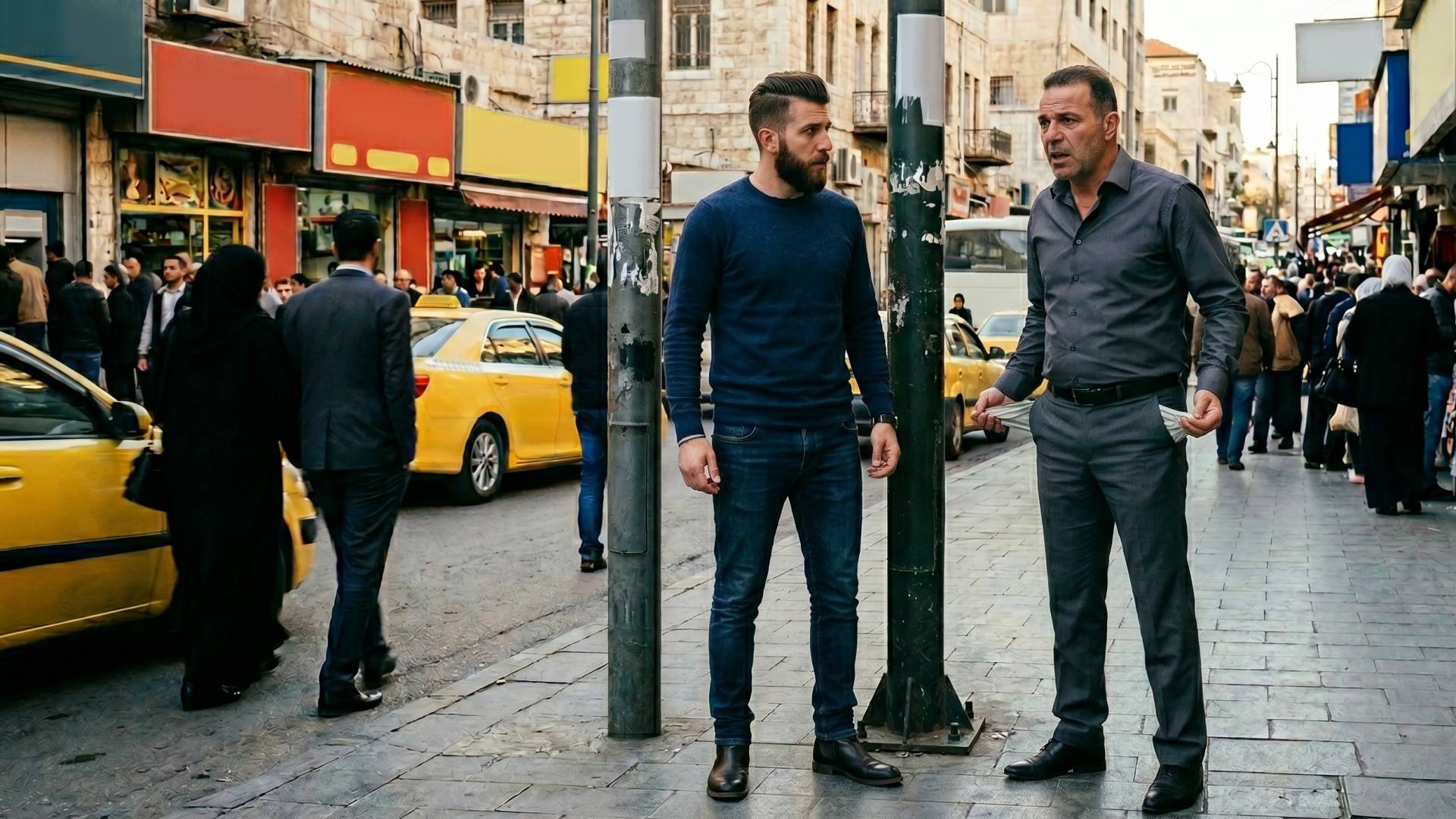 صورة معدة بالذكاء الاصطناعي تمثل حالة بعض المواطنين الضجرة بسبب سوء الحال الاقتصادي لهم