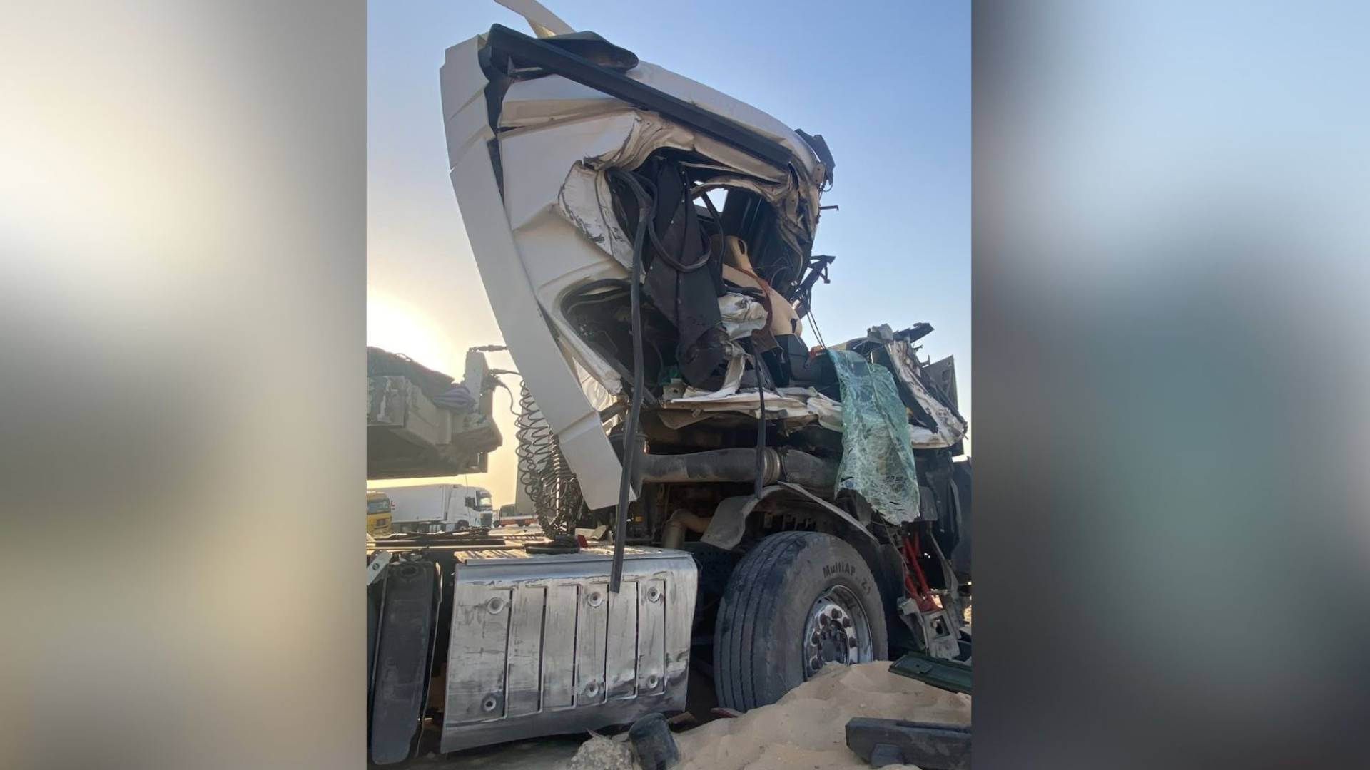 انقلاب شاحنة أردنية في السعودية