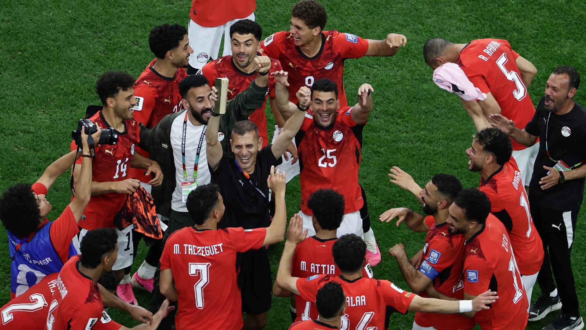 احتفالات منتخب مصر