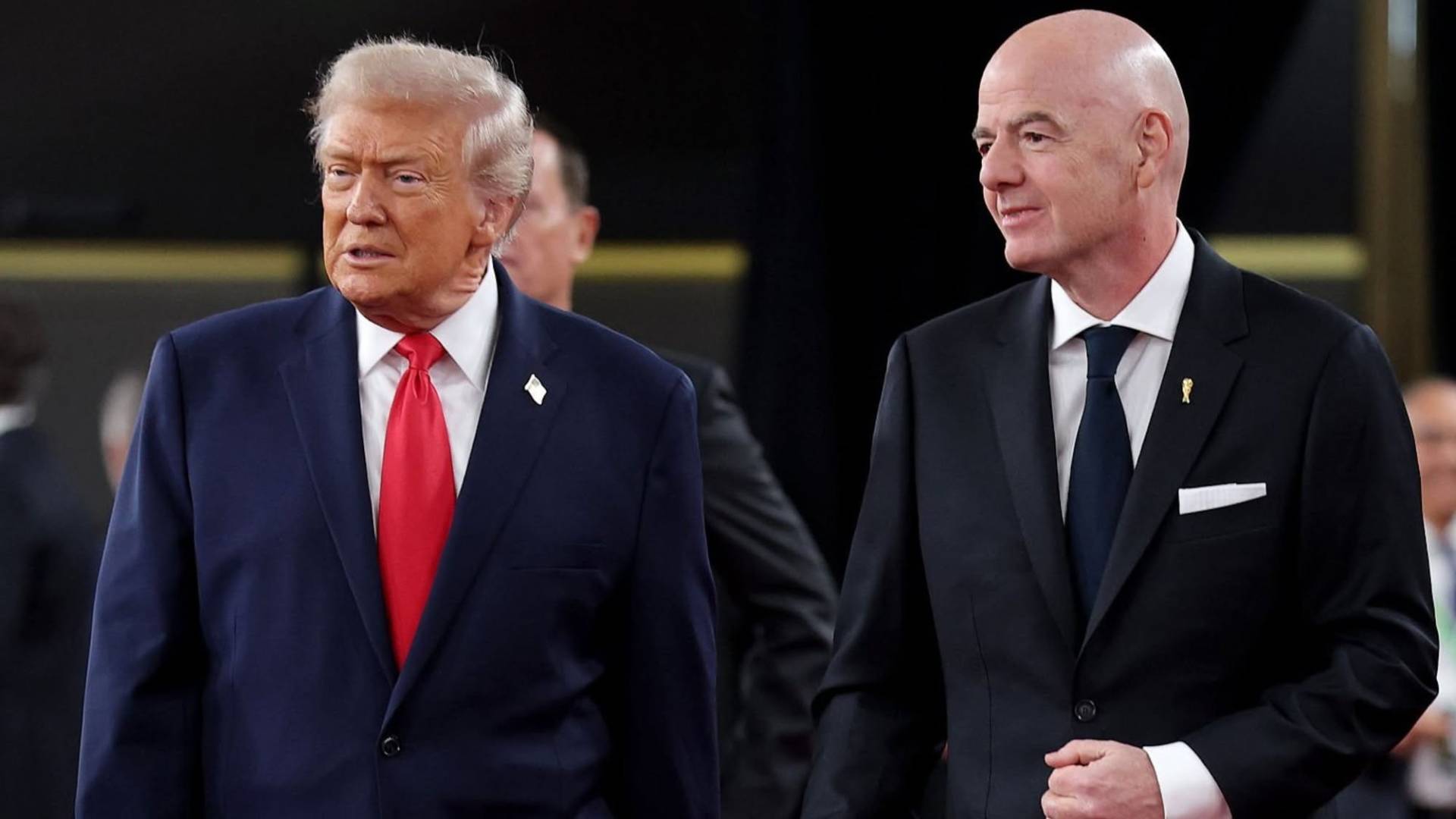 الرئيس الأمريكي دونالد ترمب و رئيس الاتحاد الدولي لكرة القدم، جياني إنفانتينو