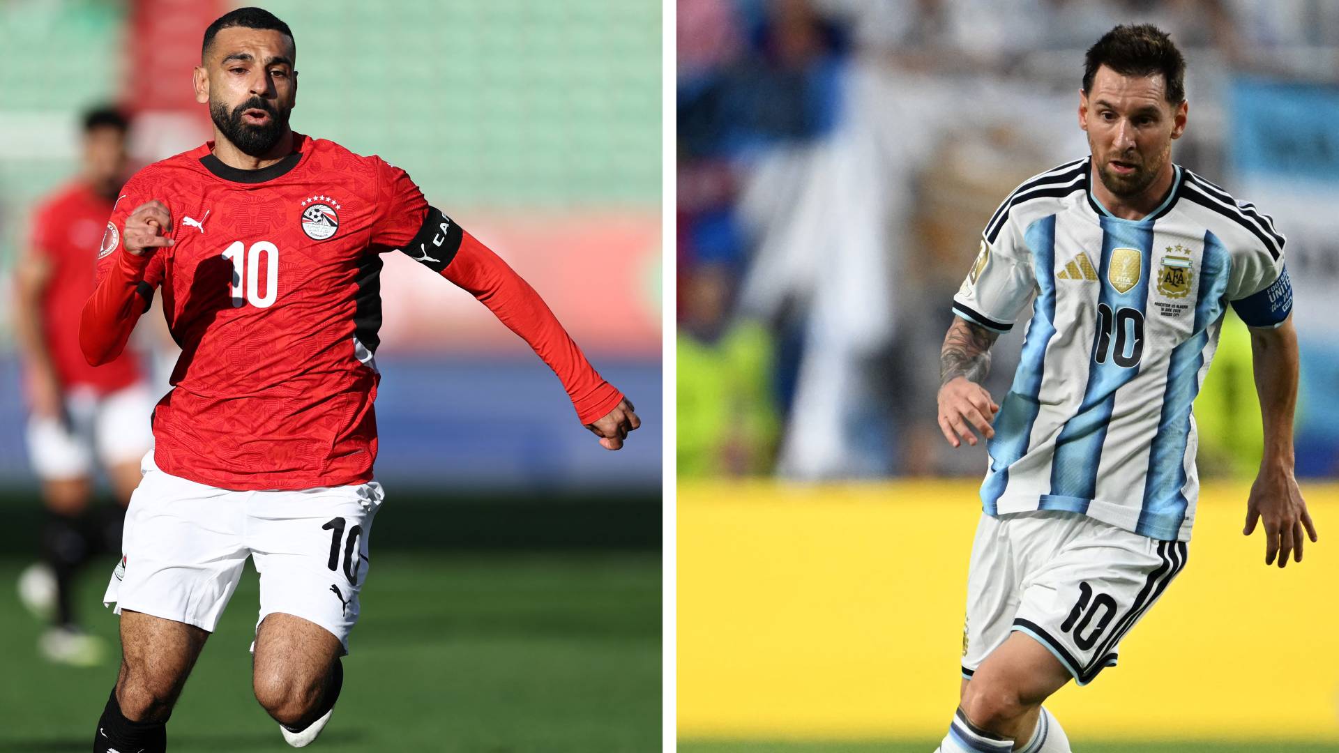 ليونيل ميسي ومحمد صلاح
